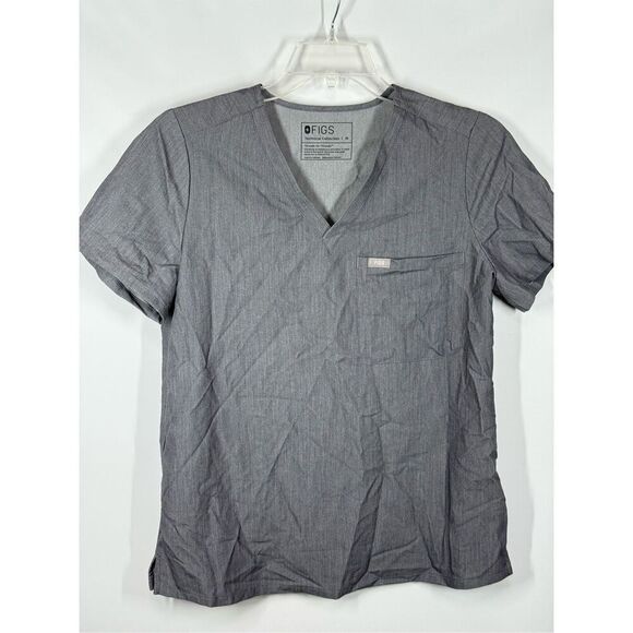 B 35- Figs Scrub Gray Catarina One-Pocket Scrub Top Size Medium - Picture 1 of 8